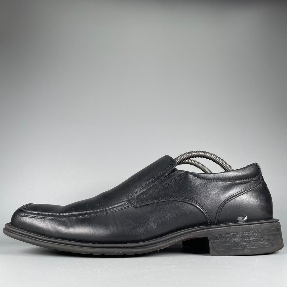 G.H. Bass And Co Alberta Men's 11 D Black Leather Slip On Moc Toe Loafers Casual